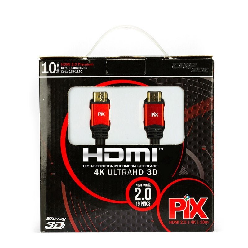 Cabo HDMI 2.0 - 4K, Ultra Hd, 3D, 19 Pinos - 10 Metros