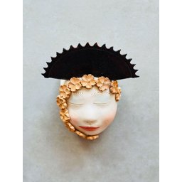 Máscara de Mulher Nene Cavalcanti. Artesanal Parede Pendurar - 3