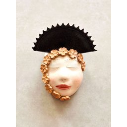 Máscara de Mulher Nene Cavalcanti. Artesanal Parede Pendurar - 1