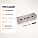 Ver imagem 4 de Lareira Queimador Ecológico a Àlcool 100% Inox c/ Caixa de Contenção Segurança 60x16cm