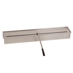Lareira Queimador Ecológico a Àlcool 100% Inox C/ Caixa de Contenção Segurança 60x16CM - 2