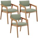 Ver imagem 1 de Kit 03 Cadeiras para Sala de Jantar Estar Living Giorgia B04 Bouclê Oliva