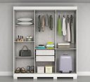 Ver imagem 5 de Guarda-Roupa Casal 6 Portas, 2 Gavetas e Pés Noronha Branco