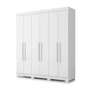Ver imagem 2 de Guarda-Roupa Casal 6 Portas, 2 Gavetas e Pés Noronha Branco