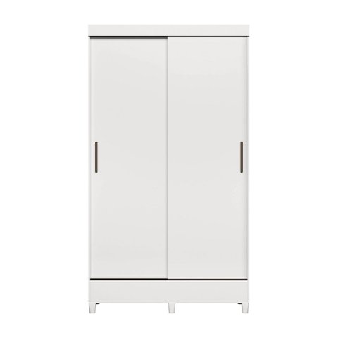 Guarda Roupa Roupeiro Solteiro 2 Portas Correr Fit Branco Santos Andirá