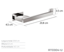 Ver imagem 4 de Toalheiro Unilateral Inox Corten - Kromus RT0304-Uc