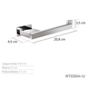 Toalheiro Unilateral Inox Corten - Kromus RT0304-UC - 4