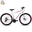 Ver imagem 1 de Bicicleta Aro 29 Freio a Disco 21m. Velox Branca/pink - Ello Bike