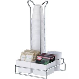Suporte Copos 50ml 80ml Porta Saches E Colheres Mexedor Branco - 1