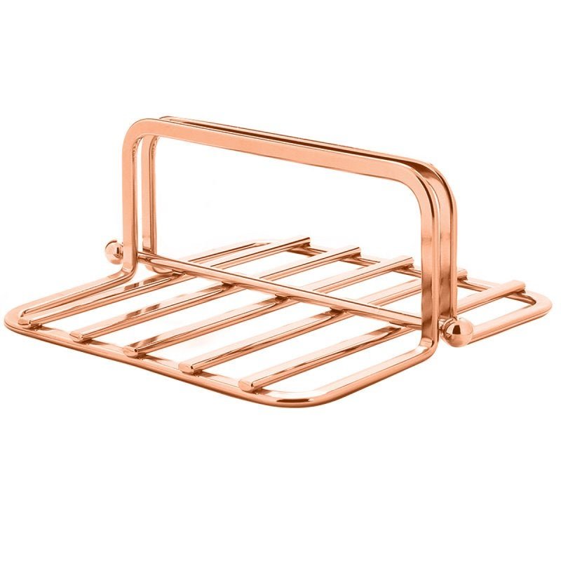 Suporte Porta Guardanapos Grandes Para Bancada Aço Bar Café Rosè Gold - 3