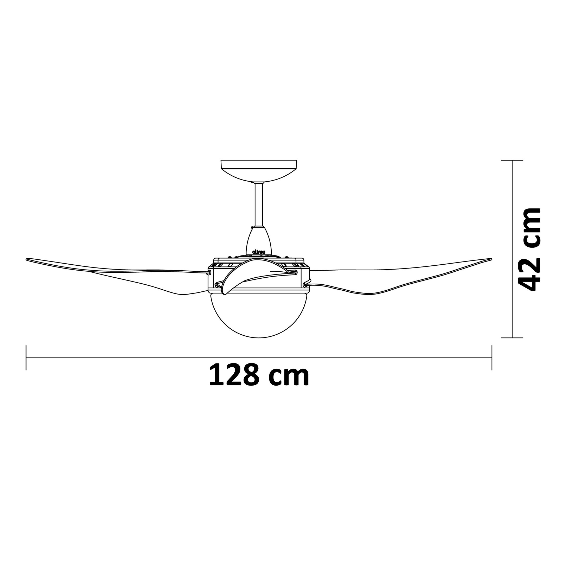 Ventilador de Teto Aliseu Terral com Controle de Parede 127v - Cristal - 11