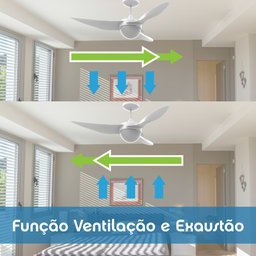 Ventilador de Teto Aliseu Terral com Controle de Parede 127v - Cristal - 12