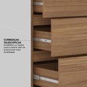 Ver imagem 6 de Guarda Roupa Casal 6 Portas e 6 Gavetas Equador - Amêndola/grafito