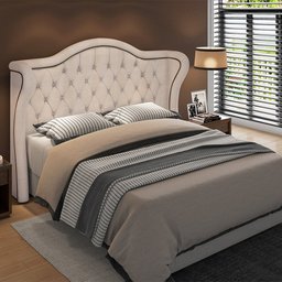 Cabeceira Cama Box Queen 160 Cm P05 Lisboa Linho Creme - Lyam Decor - 2