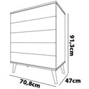 Ver imagem 6 de Guarda Roupa Infantil + Cômoda Ternura 3 Portas 2 Gavetas MDP Branco Wood Bartira Móveis