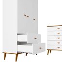 Ver imagem 7 de Guarda Roupa Infantil + Cômoda Ternura 3 Portas 2 Gavetas MDP Branco Wood Bartira Móveis