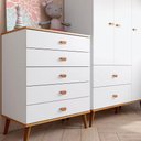 Ver imagem 3 de Guarda Roupa Infantil + Cômoda Ternura 3 Portas 2 Gavetas MDP Branco Wood Bartira Móveis