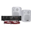 Ver imagem 1 de Kit Som Ambiente Amplificador + Par Caixas Branca Ambience Hayonik