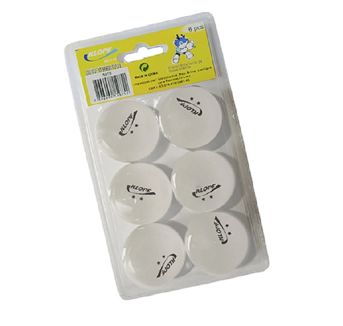 Bolinhas de Tênis de Mesa Blister com 06 bolas Klopf Multicores Tam. 40mm - Ref 5075/5076 - 1
