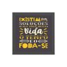 Quadro Quadrado Soluções Para A Vida 20x20cm:Madeira branca - 1