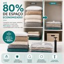 Ver imagem 4 de Kit 5 Sacos a Vacuo com Bomba Manual 6 Pecas Organizador Gigante Ate 100cm para Edredom Roupas Armar