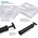 Ver imagem 5 de Kit 5 Sacos a Vacuo com Bomba Manual 6 Pecas Organizador Gigante Ate 100cm para Edredom Roupas Armar