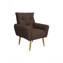 Ver imagem 4 de Poltrona Decorativa para Denver Veludo Matrix - Marrom Marrom