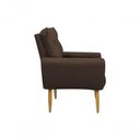 Ver imagem 3 de Poltrona Decorativa para Denver Veludo Matrix - Marrom Marrom