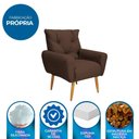 Ver imagem 2 de Poltrona Decorativa para Denver Veludo Matrix - Marrom Marrom