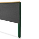 Ver imagem 5 de Cabeceira Cama Box King 1,93m Estofada Detalhe em Madeira Java Veludo Verde