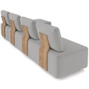 Ver imagem 7 de Sofá 4 Lugares com Chaise 296cm Rovier Veludo Cinza Z32 - Mpozenato