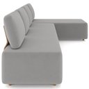 Ver imagem 6 de Sofá 4 Lugares com Chaise 296cm Rovier Veludo Cinza Z32 - Mpozenato