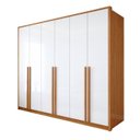 Ver imagem 2 de Guarda Roupa Casal 6 Portas 6 Gavetas 242,6cm Imperiale Premium Branco/Cinamomo