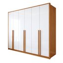 Ver imagem 2 de Guarda Roupa Casal 6 Portas 6 Gavetas 242,6cm Imperiale Premium Branco/Cinamomo