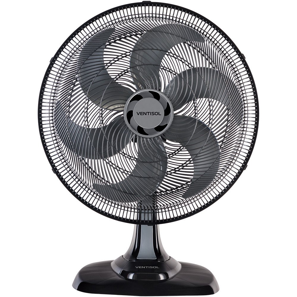 Ventilador de Mesa Turbo 6 Pás 50 Cm Preto 127v Ventisol