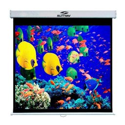 Tela Projeção Retrátil 1:1 Sumay 2,00x2,00m com Bordas 110" Trqs110 - 1