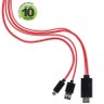 Kit com 10 Cabos Adaptador Hdmi para Micro Usb Galaxy S3/s4/note Ii Mhl 2.0 - 1