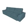 Sofá 6 Lugares Roma Retrátil e Reclinável 3,20M Suede Amassado Azul - 5