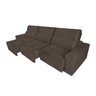 Sofá 6 Lugares Roma Retrátil e Reclinável 3,20M Suede Amassado Marrom - 2