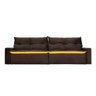 Sofá 4 Lugares Miró com Pillow 2.50M Retrátil e Reclinável Pena Chocolate com Amarelo - 4