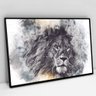 Quadro Decorativo em Canvas Leão Artístico TaColado Moldura Flutuante 4,5cm Freijó 90 x 60cm - 3