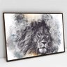Quadro Decorativo em Canvas Leão Artístico TaColado Moldura Flutuante 4,5cm Freijó 90 x 60cm - 5