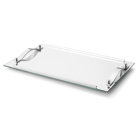 Bandeja Decorativa Vidro Espelhado 30x45cm F. Collection