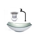 Ver imagem 2 de Cuba de Vidro Oval 51cm Prata + Valvula + Torneira Preta