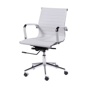 Cadeira de Escritório Eames Esteirinha Baixa Branca