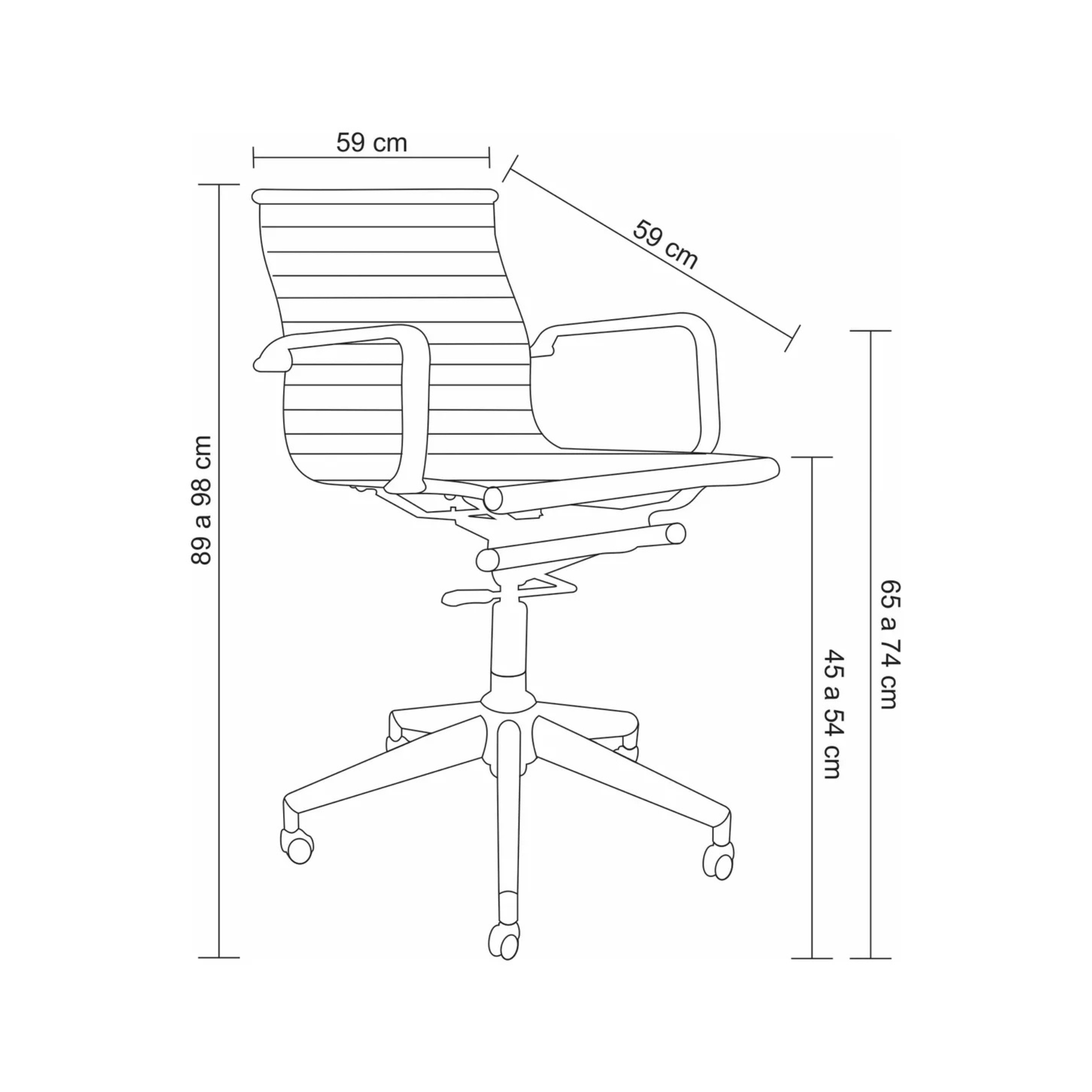 Cadeira de Escritório Eames Esteirinha Baixa Branca - 5