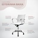 Ver imagem 2 de Cadeira de Escritório Eames Esteirinha Baixa Branca