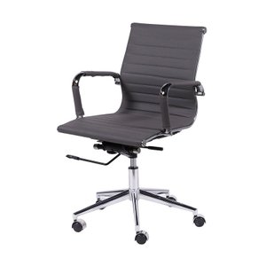 Cadeira de Escritório Eames Esteirinha Baixa - Cinza