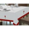 Toalha de Mesa Flower 1,40Mtx1,40Mt Branco/Poá 1 Vermelho - 1