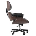 Ver imagem 2 de Cadeira Charles Eames Office Imbuia Couro Preto
